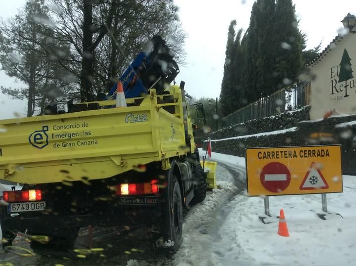 Así nevó en 2016 en la cumbre de Gran Canaria.