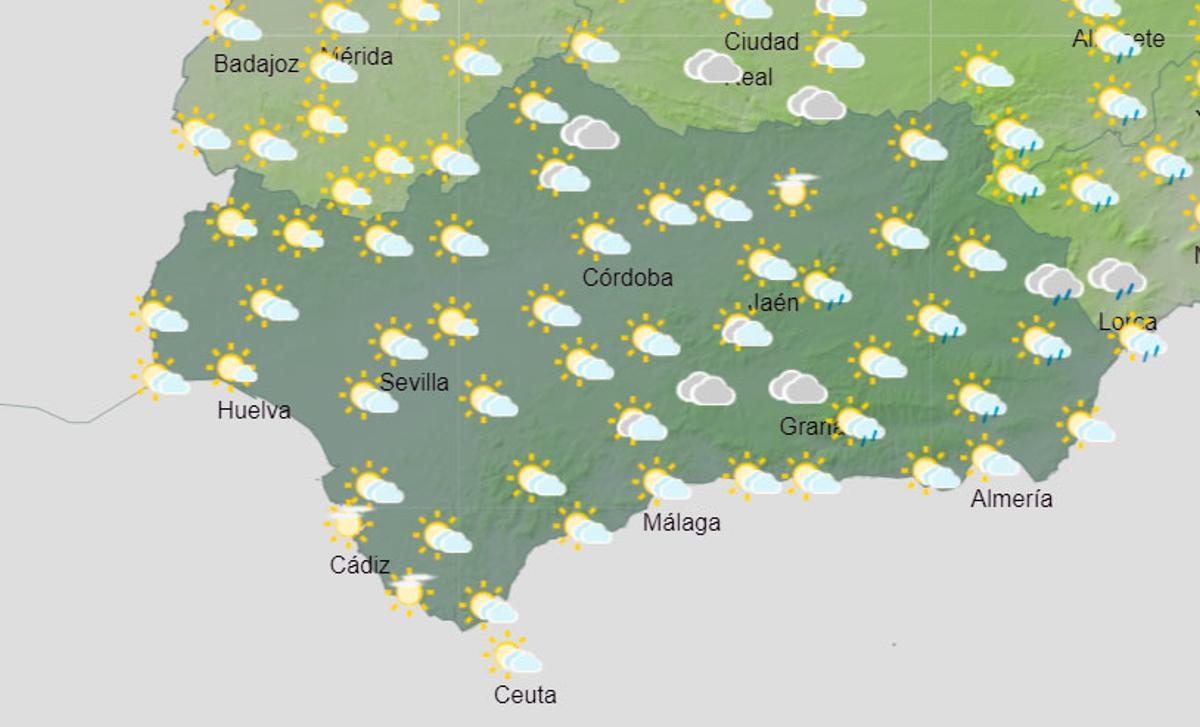 Tiempo de 12.00 a 18.00 horas el domingo.