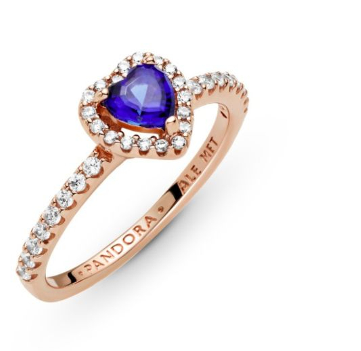 Anillo en Pandora Rose Corazón Azul Brillante