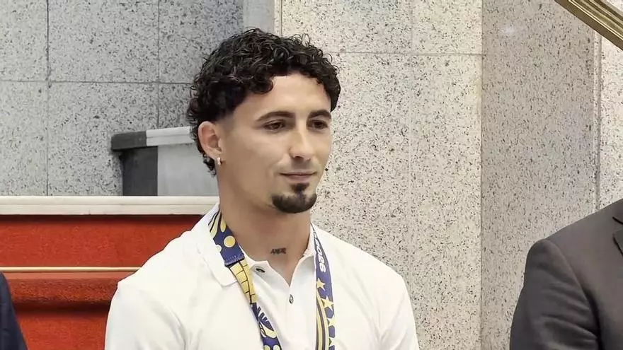Yéremi Pino es recibido por el Gobierno de Canarias tras ganar el Mundial