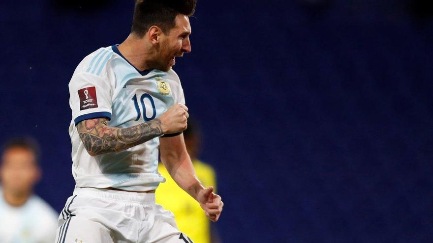 Argentina vence 1-0 a Ecuador con gol de Messi