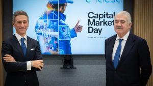 El consejero delegado de Endesa, José Bogas, y su director financiero, Marco Palermo (de derecha a izquierda).