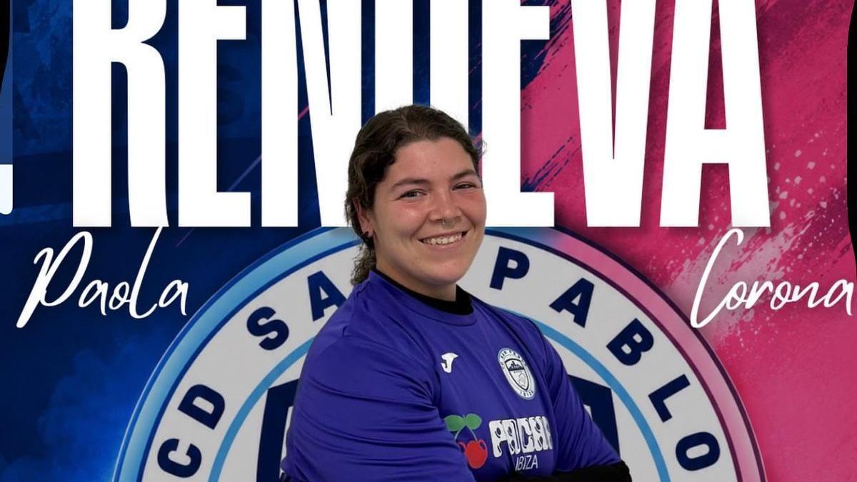 Cartel de renovación de Paola Corona.