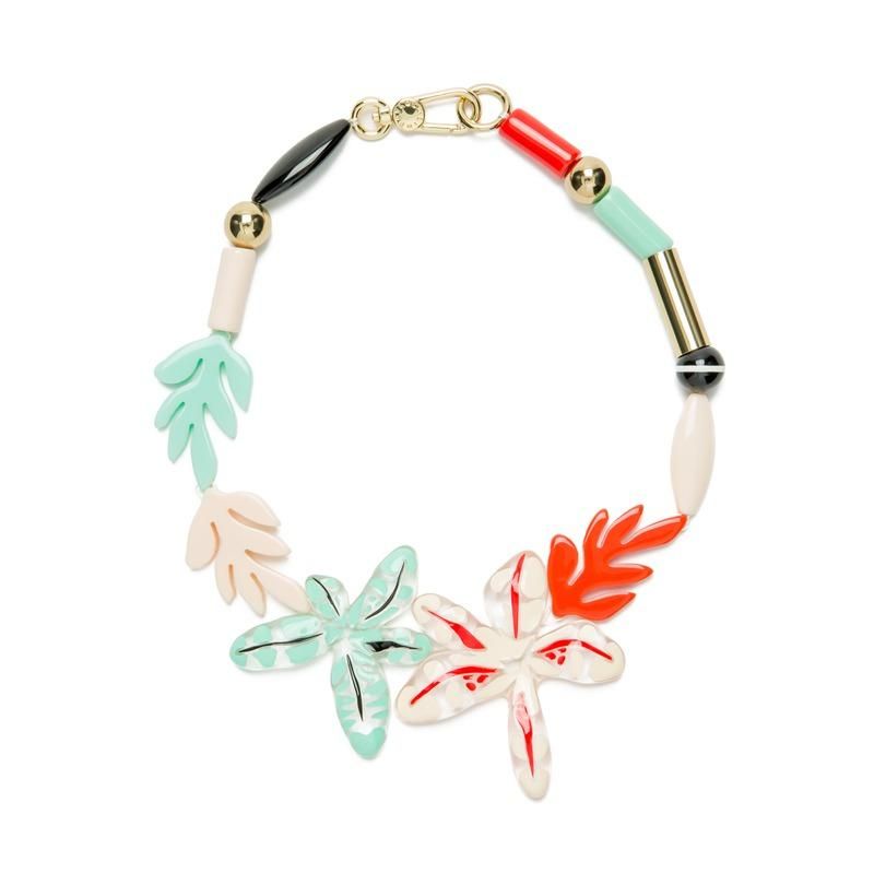 Joyería de verano: collar flores multicolor