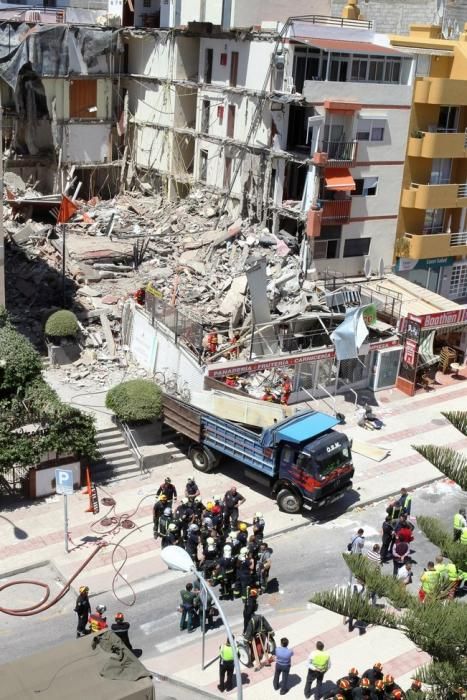 Derrumbe de un edificio de viviendas en Los Cristianos