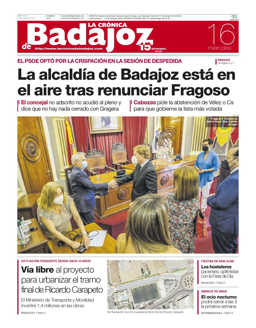 Consulta la portada correspondiente al día 16 de junio del 2021