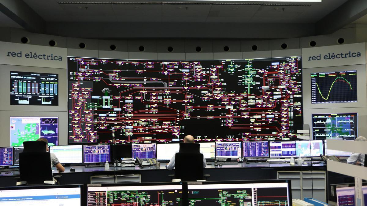 Centro de control del sistema eléctrico de REE.