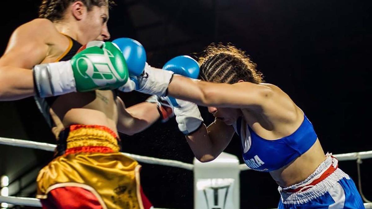 Marta Braña en su faceta como boxeadora