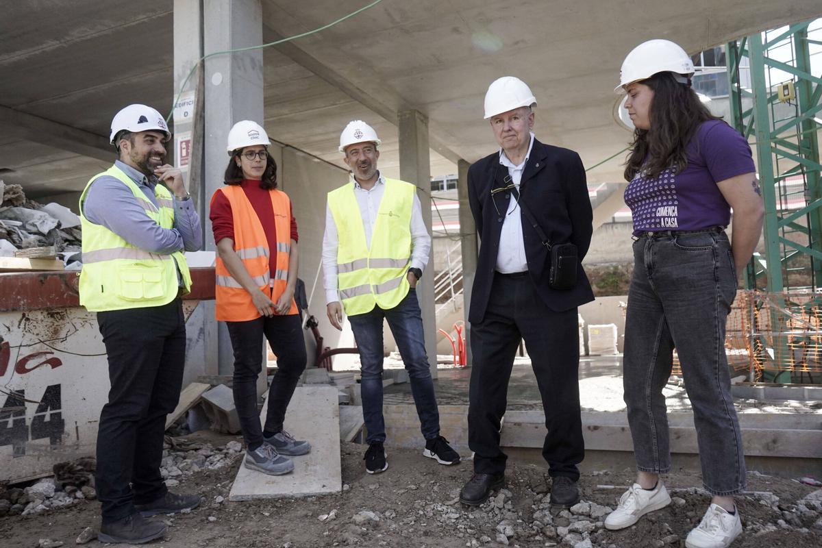 Visita a les obres de l'edifici d'habitatge cooperatiu en cessió d'ús de Manresa, La Bertrana