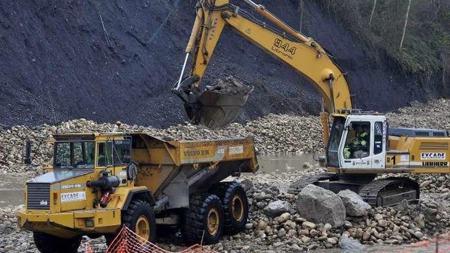 Las obras para proteger el Corredor del Nalón de las riadas avanzan