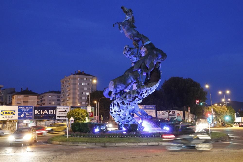 Vigo se tiñe de celeste