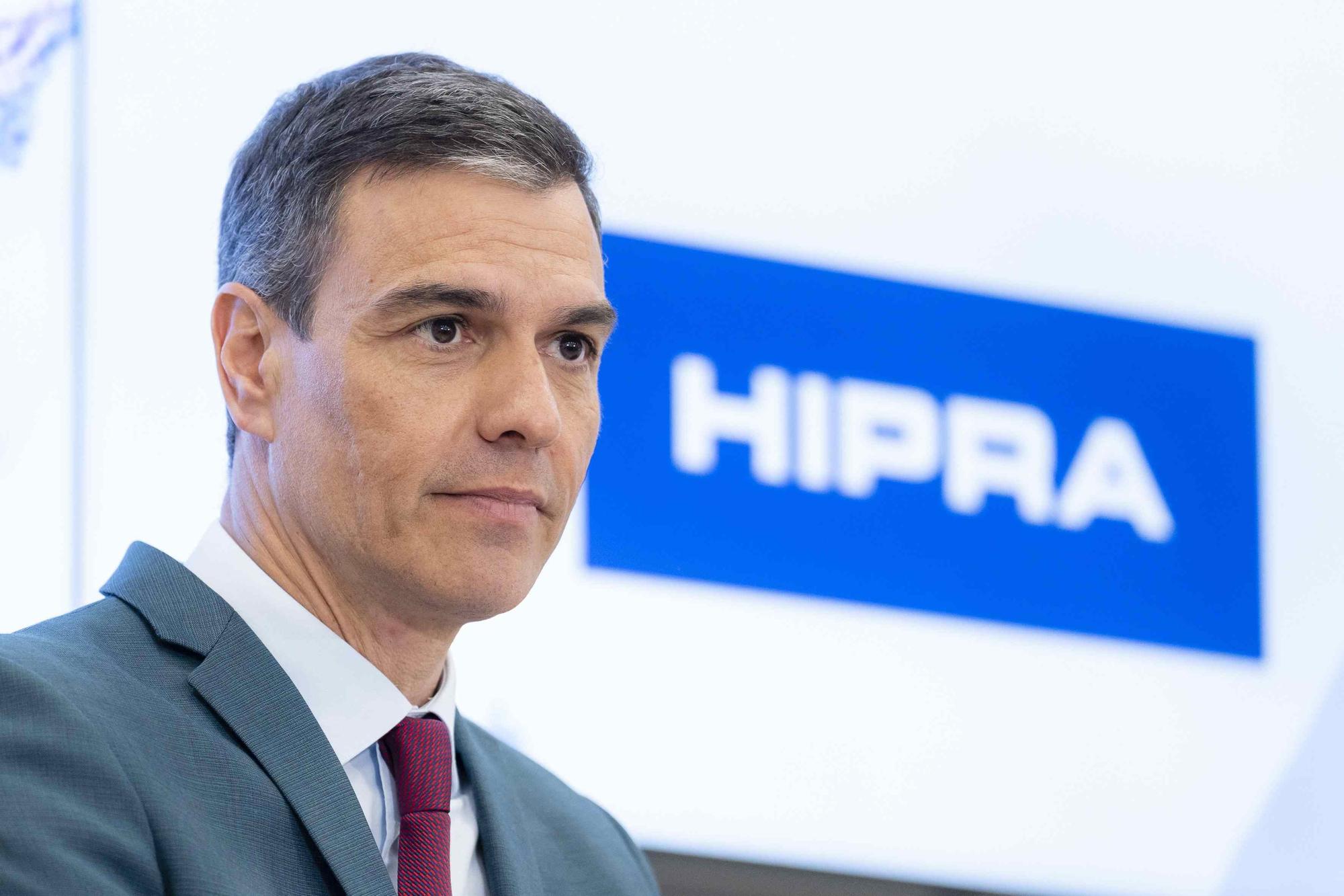 Visita de Pedro Sánchez a les instal·lacions d'Hipra a Amer