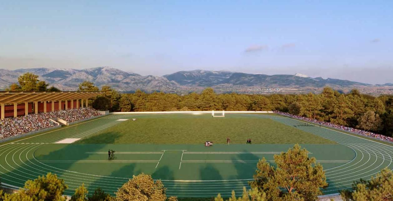 La nueva pista de atletismo de Son Moix, en imágenes.