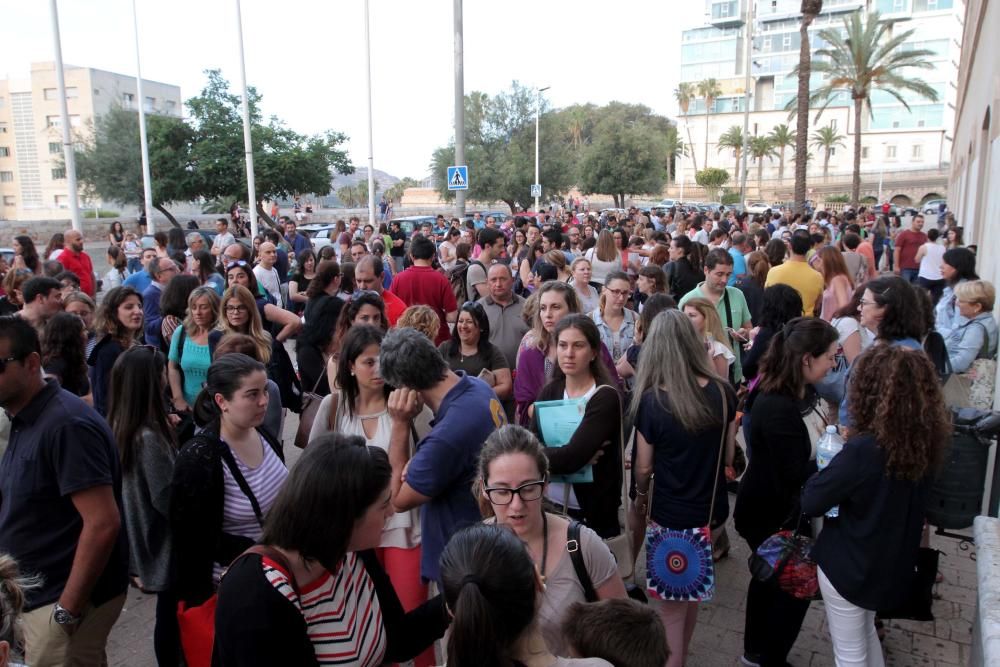 Aspirantes en uno de los tribunales de Cartagena