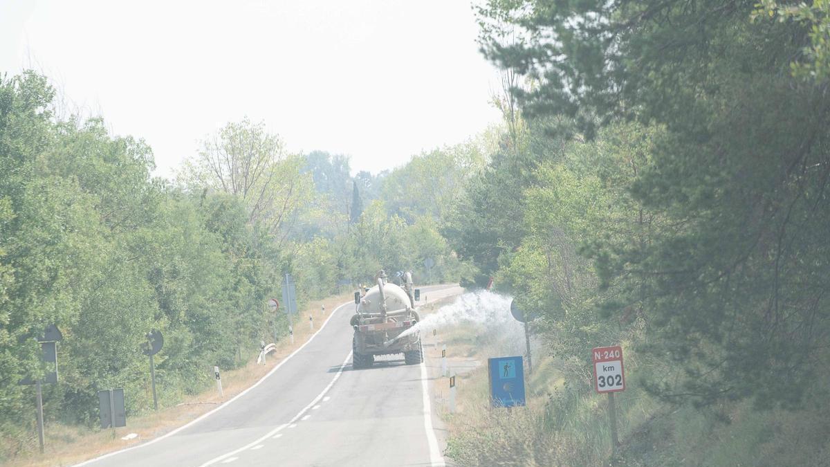Incendio en Las Peñas de Riglos.