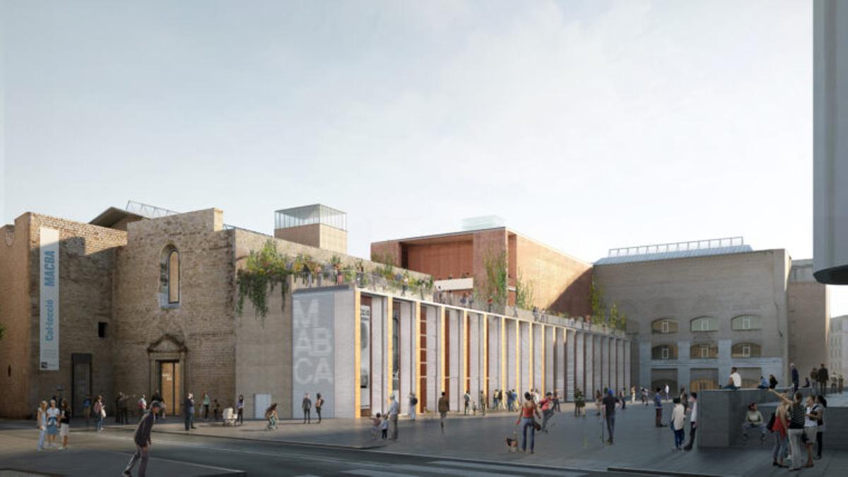 Imagen del proyecto de ampliación del MACBA en la plaza dels Àngels de Barcelona.