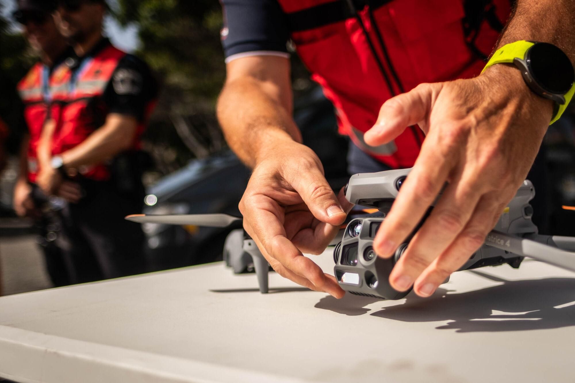 Presentación de los nuevos drones que usarán la Policía Local y Protección Civil de Santa Cruz de Tenerife. 