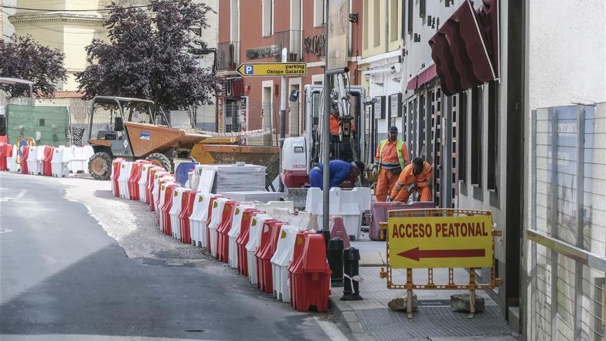 Las calles Parras, San Antón y Clavellinas de Cáceres se cortarán por las obras de Galarza