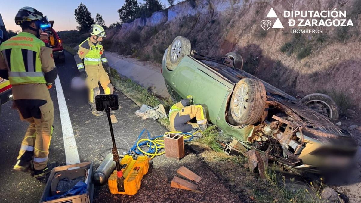 Otro accidente de tráfico en la A-221, en Maella.
