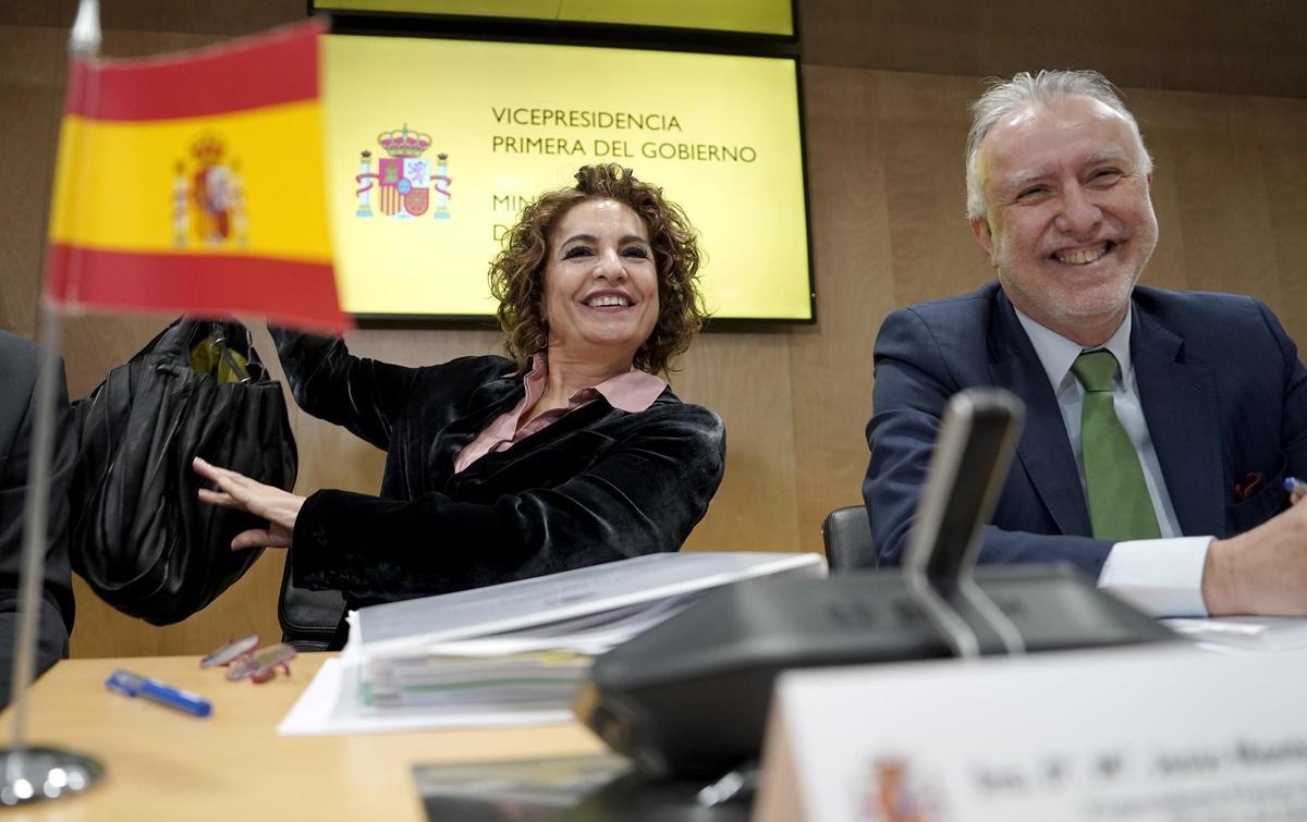 La ministra María Jesús Montero el pasado miércoles en el Consejo de Política Fiscal y Financiera.