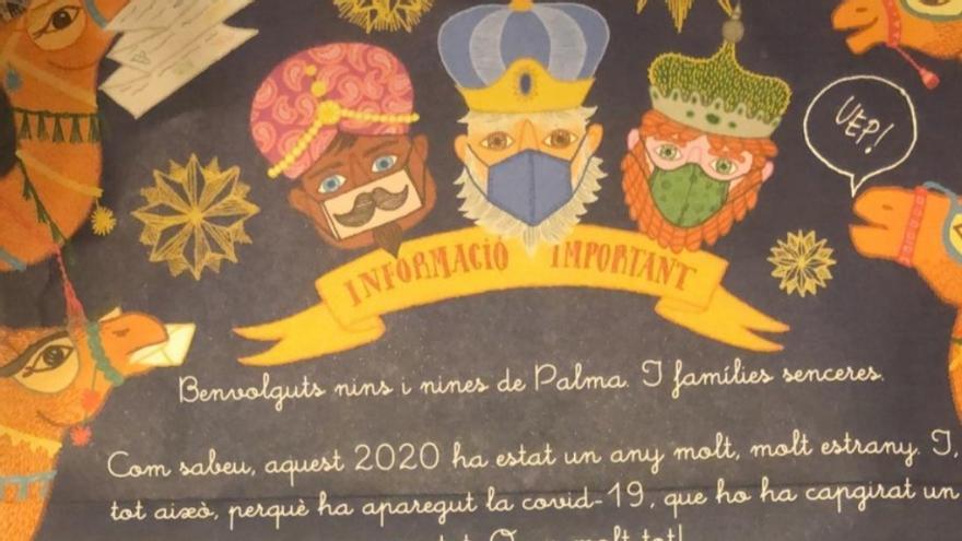 Contenido de la carta que envían Sus Majestades a los niños y niñas de Palma.