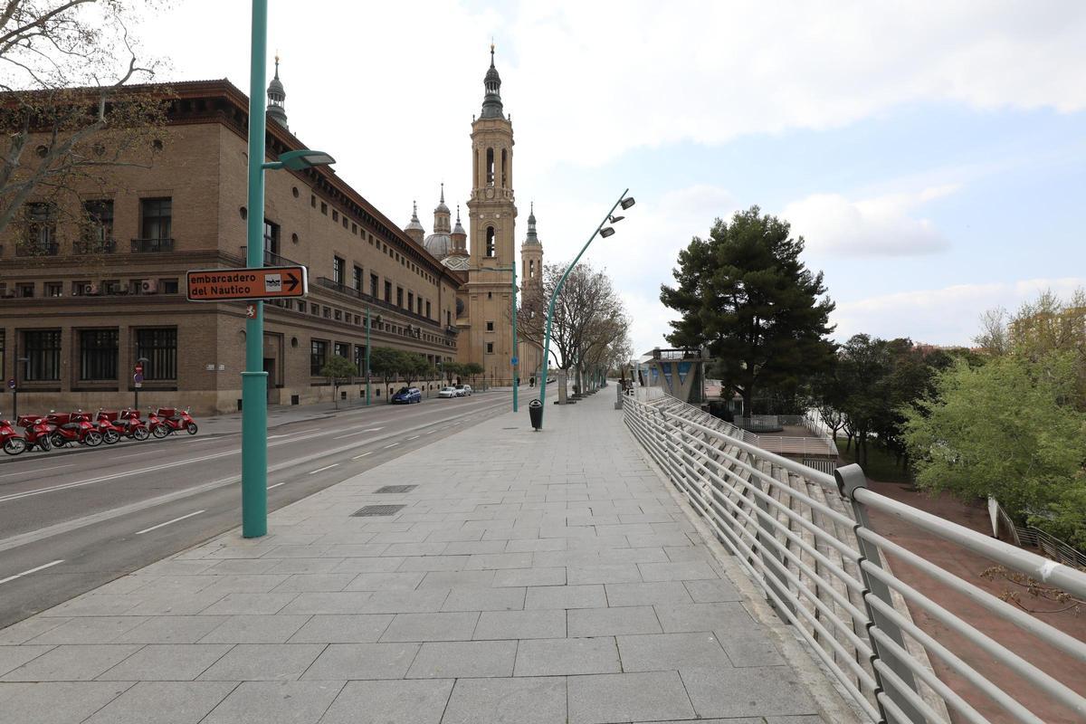 Imagen de archivo del paseo Echegaray y Caballero, donde tuvieron lugar los hechos este lunes por la tarde.