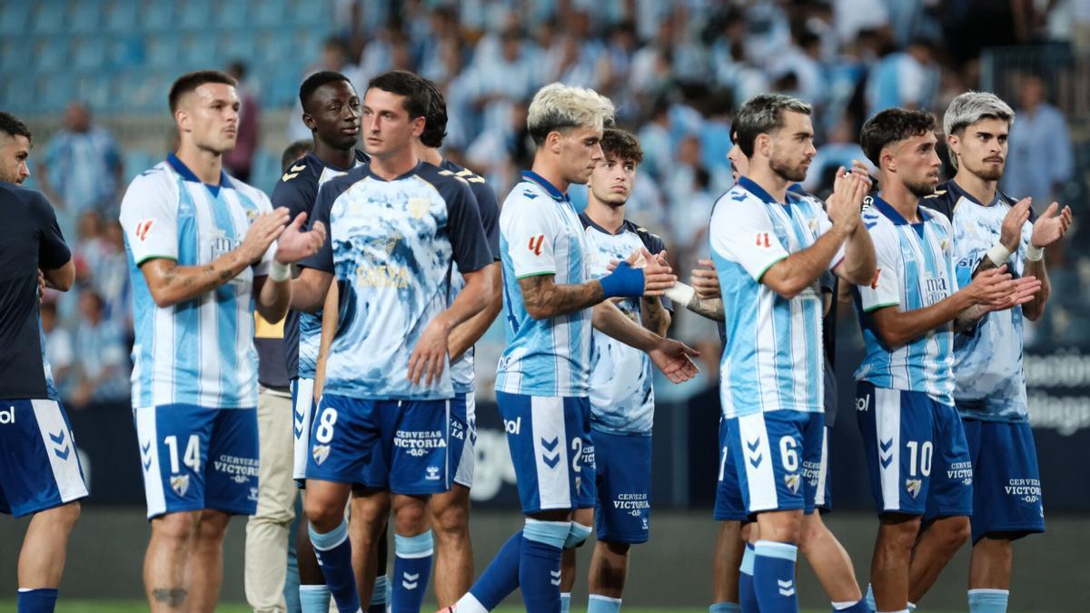 Los jugadores del Málaga CF agradecen el apoyo a la afición malaguista.