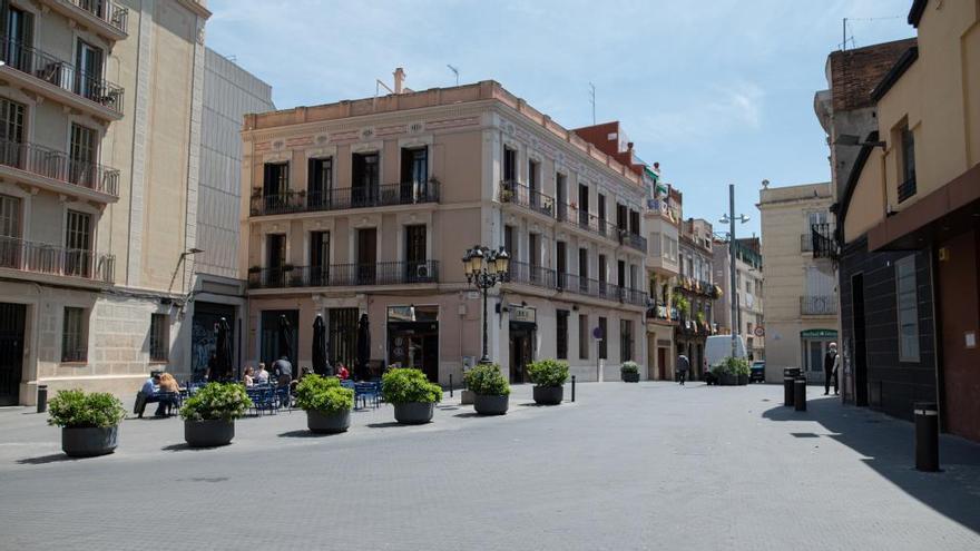 Plaza de Ibèria, en el 'Sants Antiguo' de Barcelona