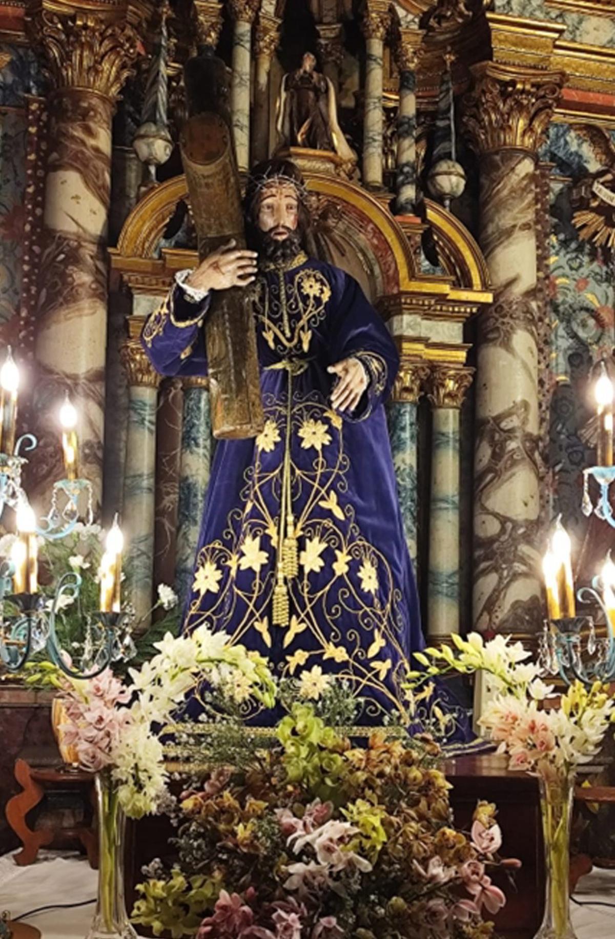 La escultura del Nazareno, realizada en 1877 por Ignacio Cerviño.