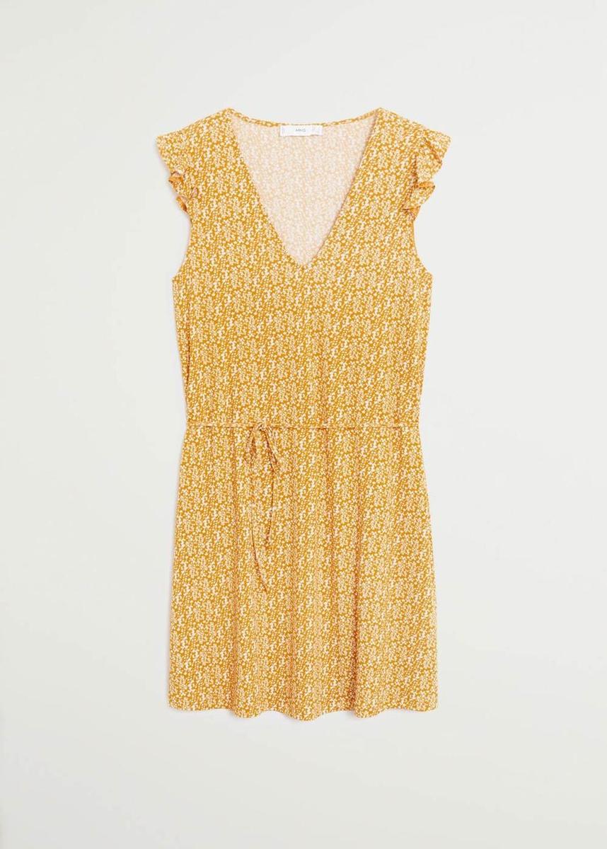 Vestido en color amarillo de Mango. (Precio: 15,99 euros)