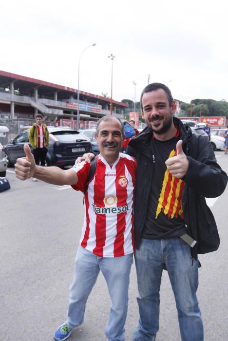 Sortida dels aficionats del Girona cap a Pamplona