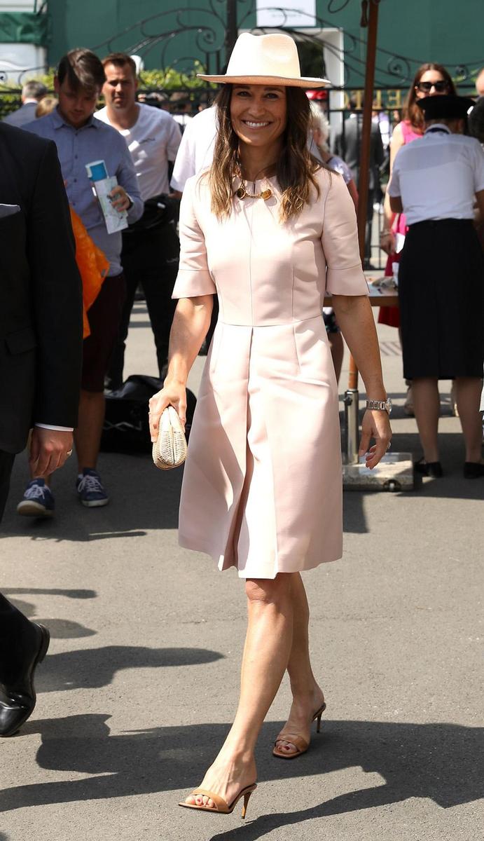 Pippa Middleton, de rosa Stella McCartney en Wimbledon 2019