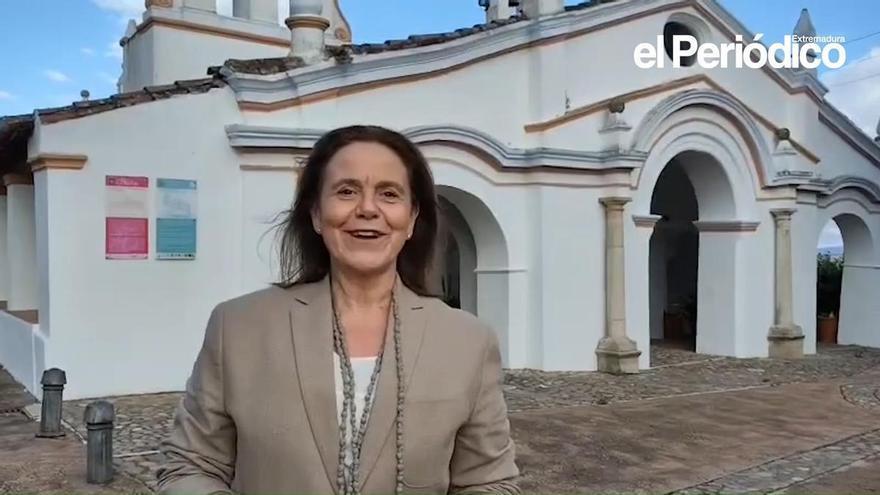 Vídeo | Amparo Echavarri, presidenta de la cofradía Virgen de Argeme de Coria, habla sobre los actos del novenario