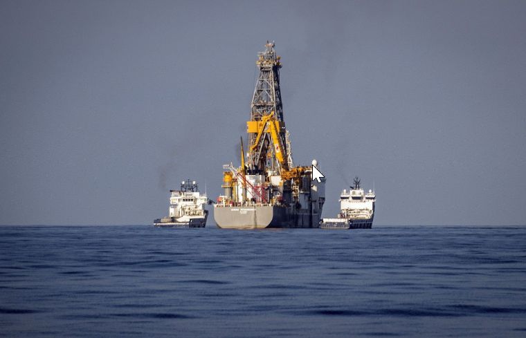 Imagen de la prospección petrolera en Canarias.
