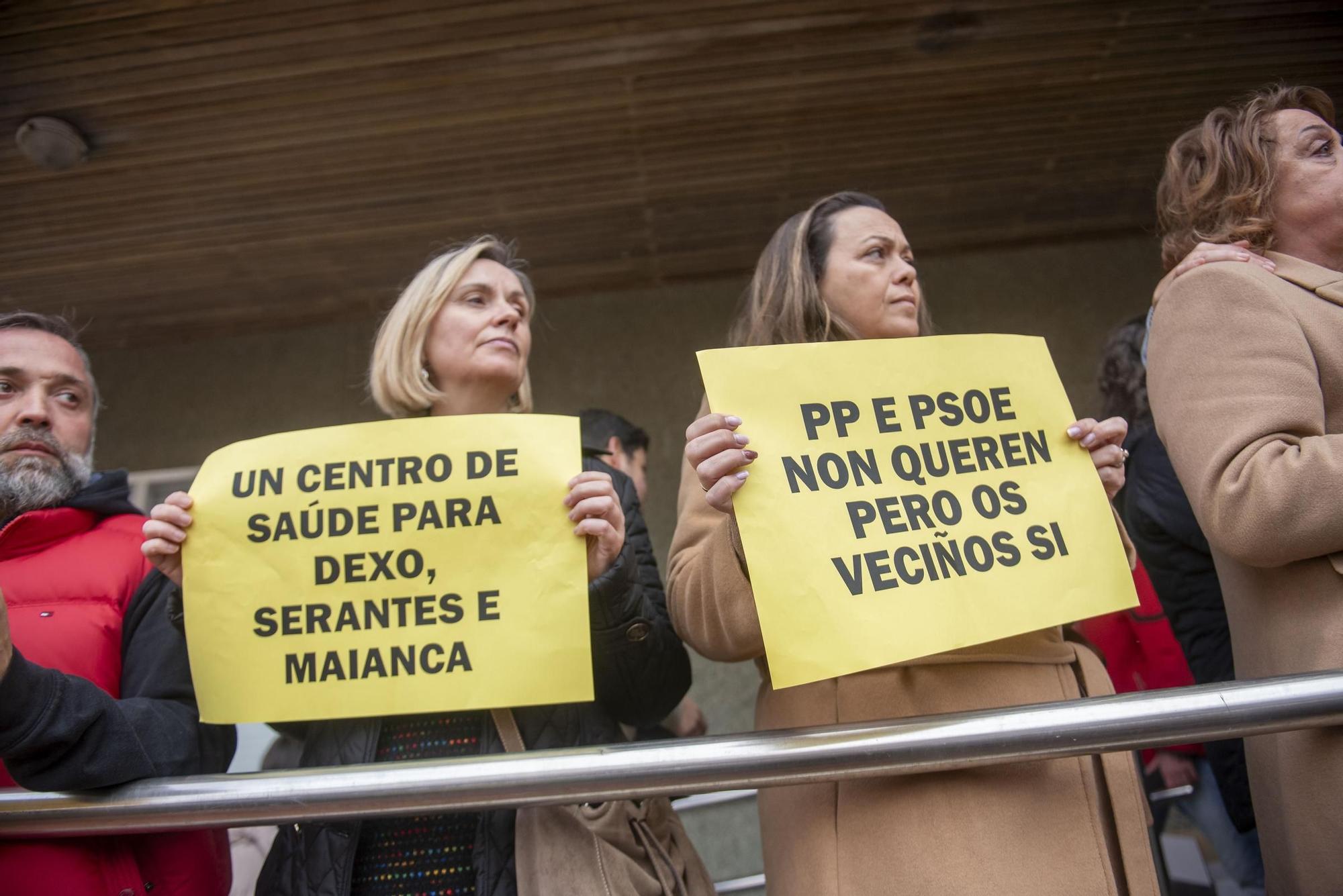 Protesta en Mera para exigir la mejora integral del centro de salud
