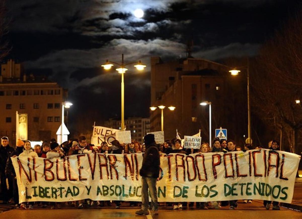 Una protesta recent dels veïns del barri de Gamonal, a Burgos.