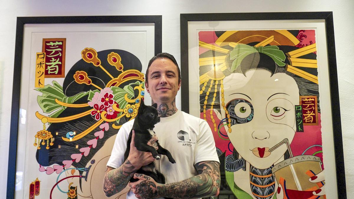 Nil Marqués, en su estudio en Palma.