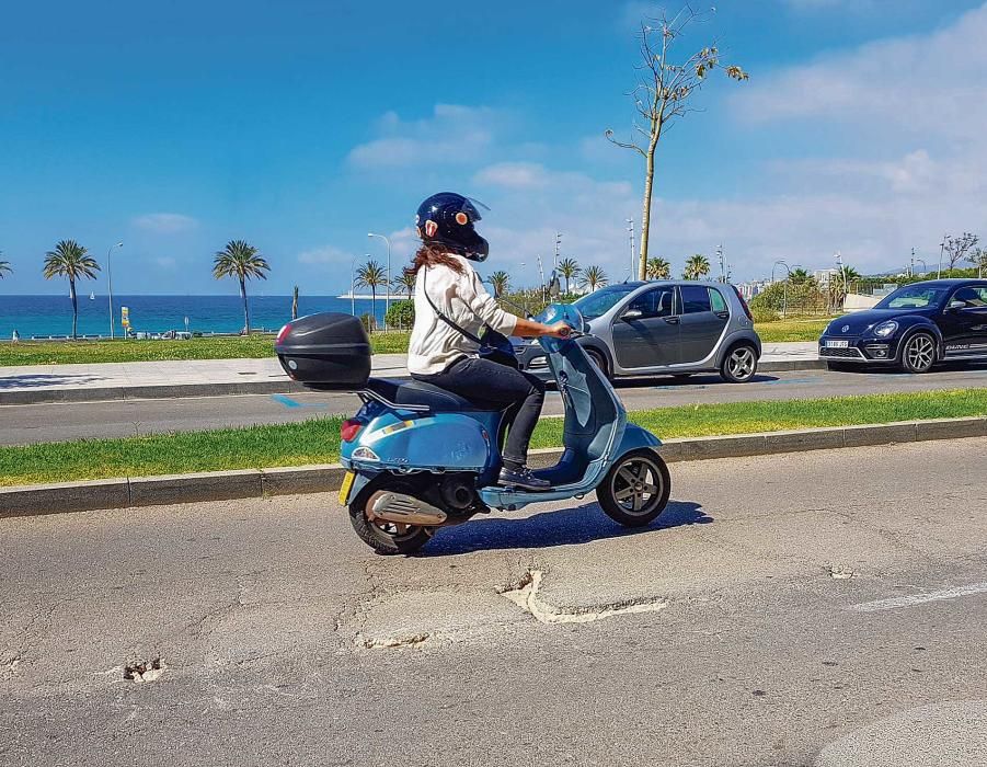 Gefährliche Schlaglöcher in Palma de Mallorca