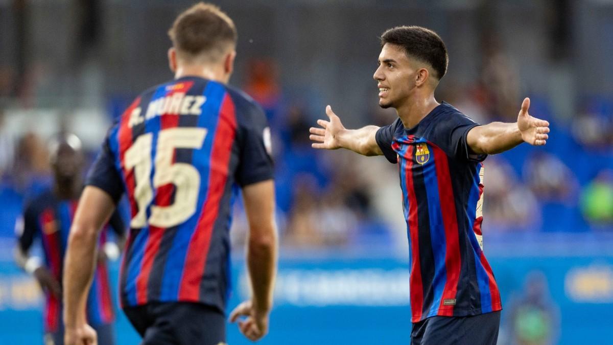 Ilias celebra su gol ante el Castellón