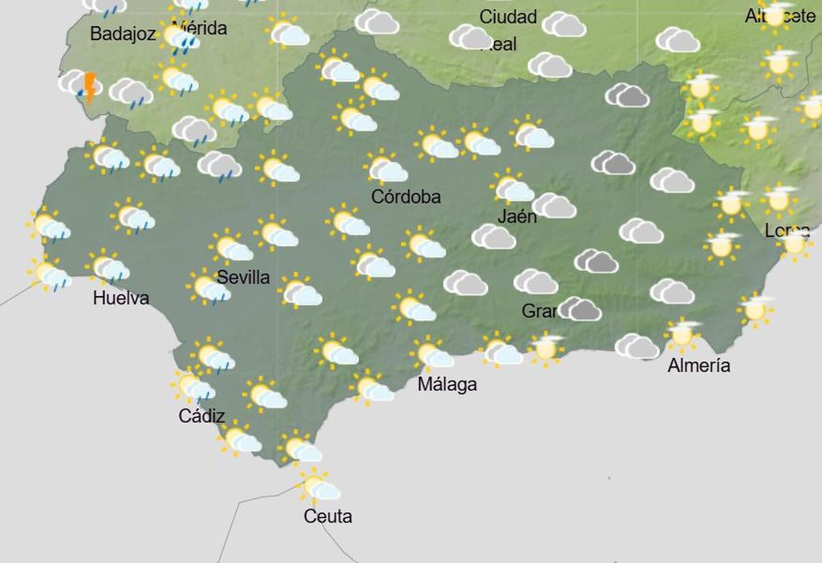 Tiempo en Andalucía para este miércoles