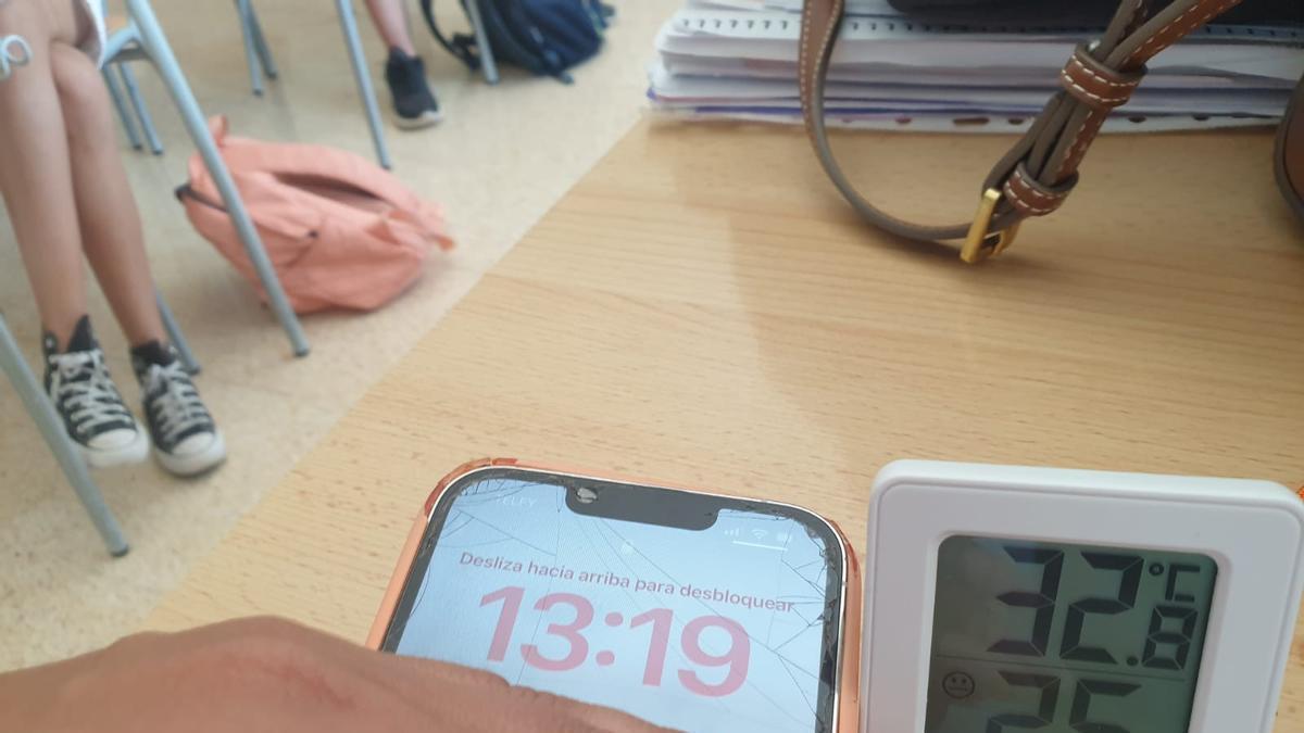 aulas a más de 30 grados