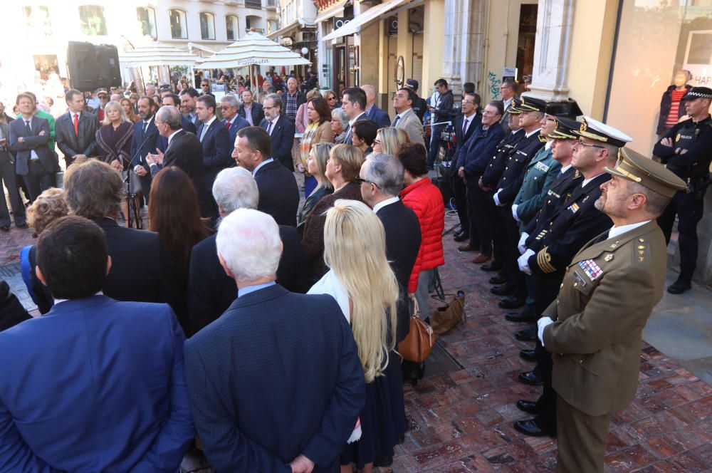 El alcalde Francisco de la Torre ha inaugurado la ceremonia "en un día especial", el 40 aniversario del texto constitucional