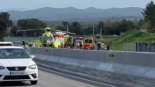 Dos ferits greus en un accident entre dos cotxes a l'N-II a Maçanet de la Selva