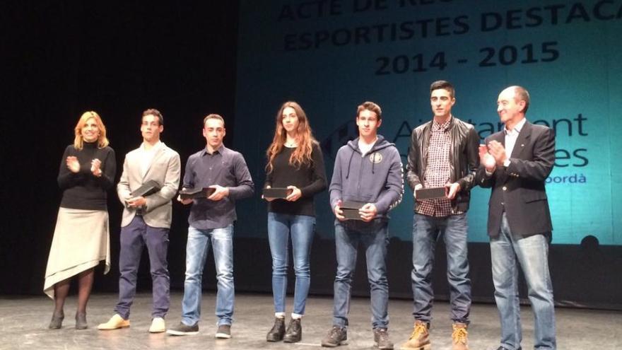 Els esportistes mundialistes del 2015, amb Felip i Barrenechea