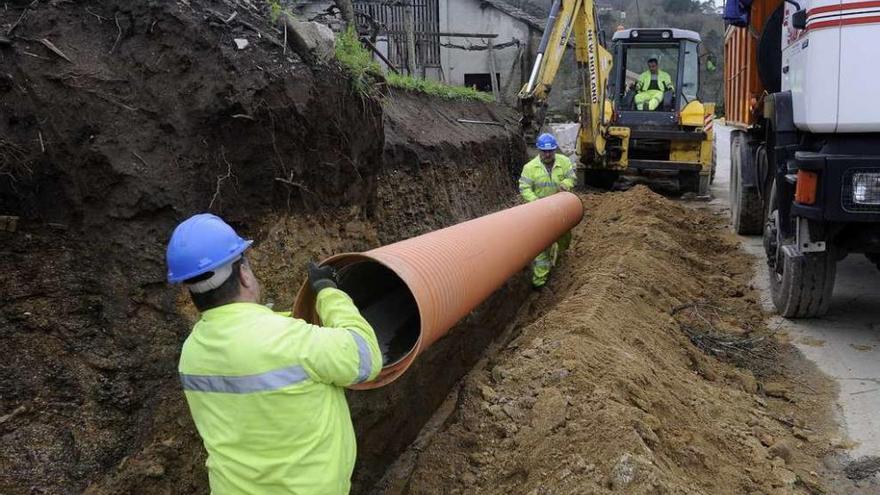 Imagen del estado de las obras en el tramo Riobó-Oca, ayer. // Bernabé/Javier Lalín