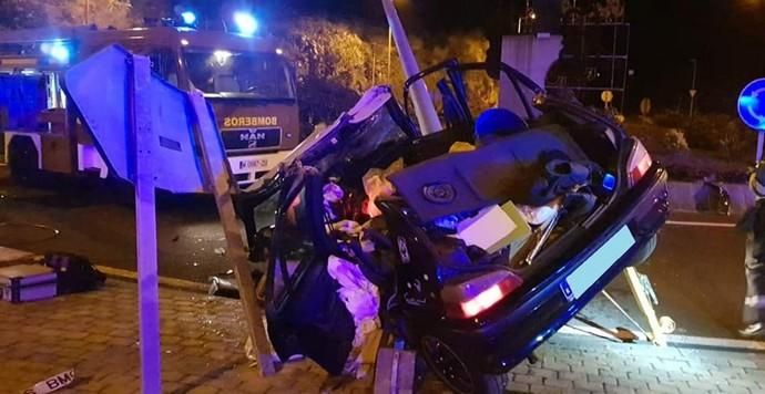 Aparatoso accidente en La Palma