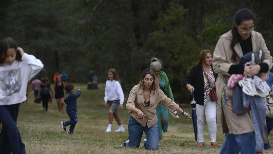 Día grande de la Romería de Monte Faro pasado por agua, pero con gran afluencia de devotos