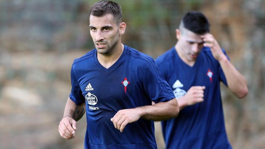 Jonny, en uno de sus últimos entrenamientos en Vigo. // M.G. Brea