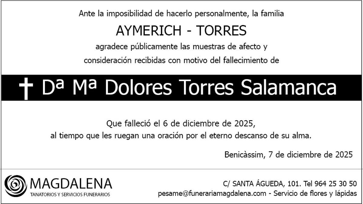 Dª Mª Dolores Torres Salamanca
