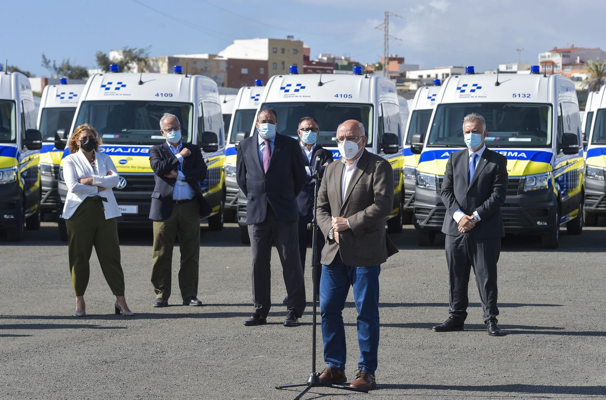 Presentación de nuevas ambulancias del transporte sanitario no urgente en Gran Canaria (5/06/2021)
